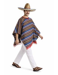 Poncho messicano taglia L - di alta qualità, ideale per carnevale, feste a tema ed eventi speciali. 2